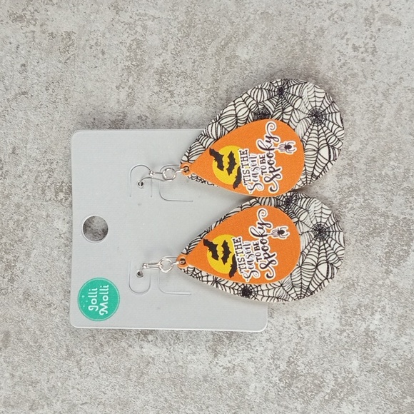 Halloween Spooky Teardrop Earrings - Picture 1 of 2